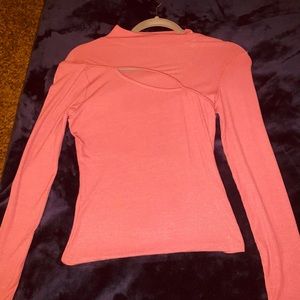 Super Cute long Sleeve Blouse with a cute out in the front